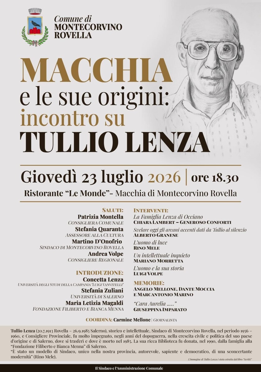 Incontro su Tullio Lenza: "Macchia e le sue origini"