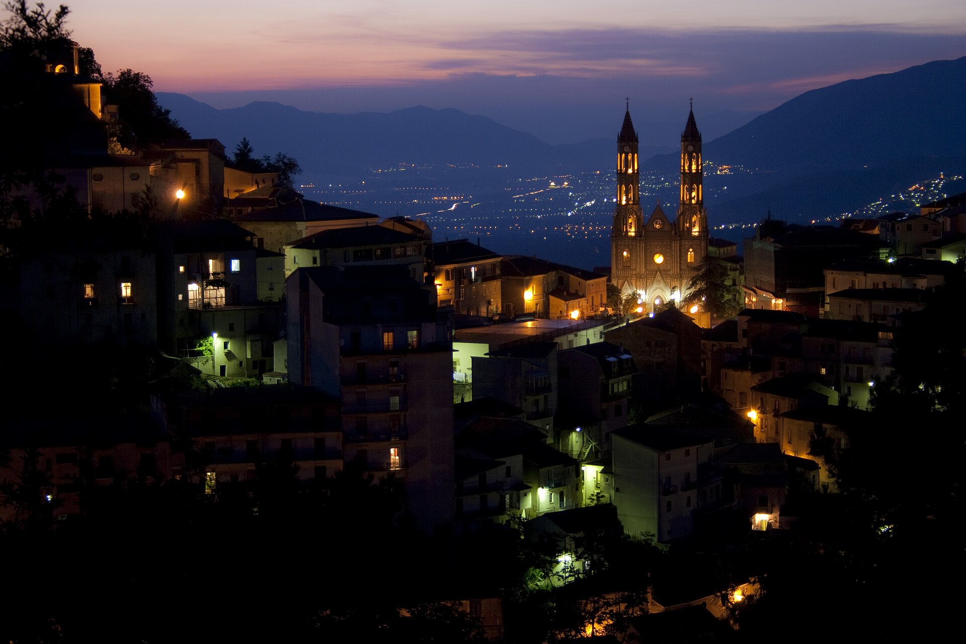 Montesano notturno — Montesano sulla Marcellana